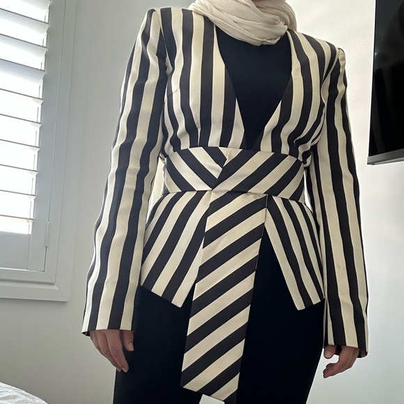 sass & bide ‘The Undertones’ Stripe Jacket Blazer Size 8 AU/UK VGC Cream Black - Picture 5 of 5